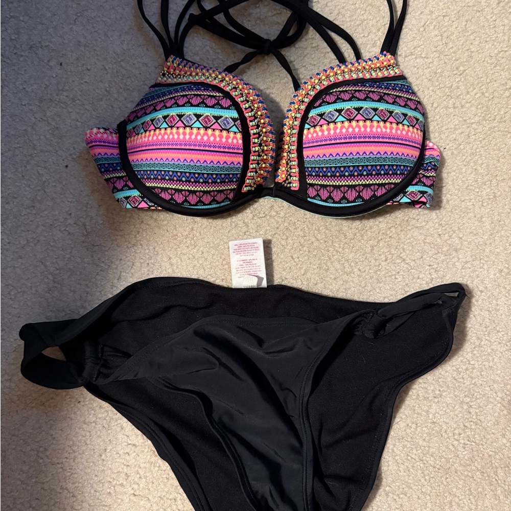 Colorful Patterned Bikini Set